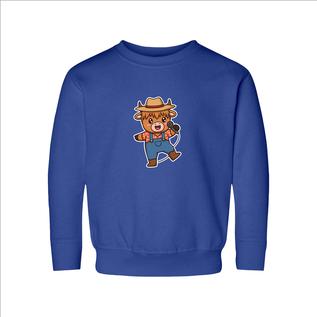 Singer Cow Toddler Sweatshirt
