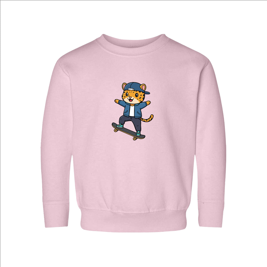 Skateboarder Jaguar Toddler Sweatshirt