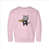 Trumpet Player Cat Toddler Sweatshirt