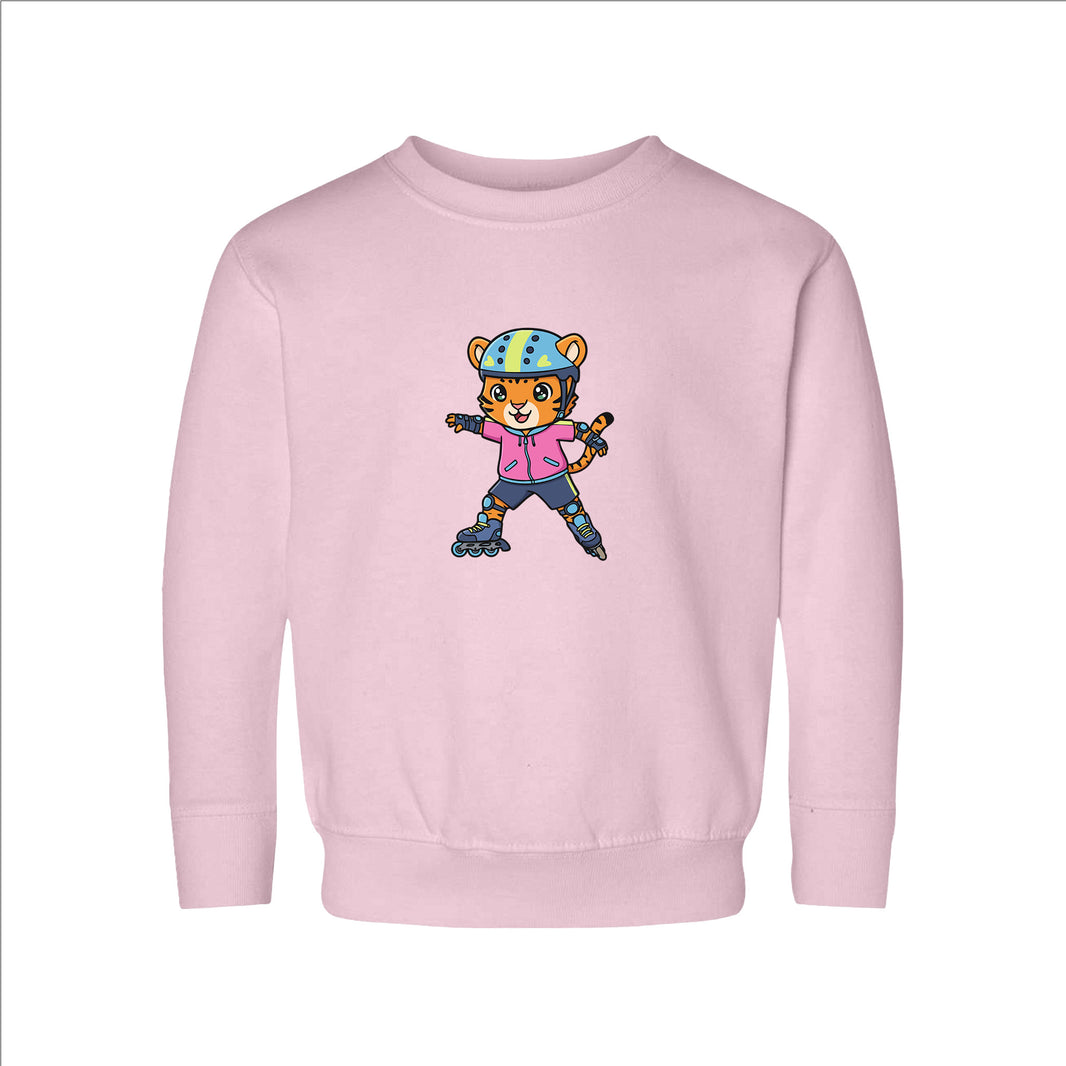 Rollerblader Tiger Toddler Sweatshirt